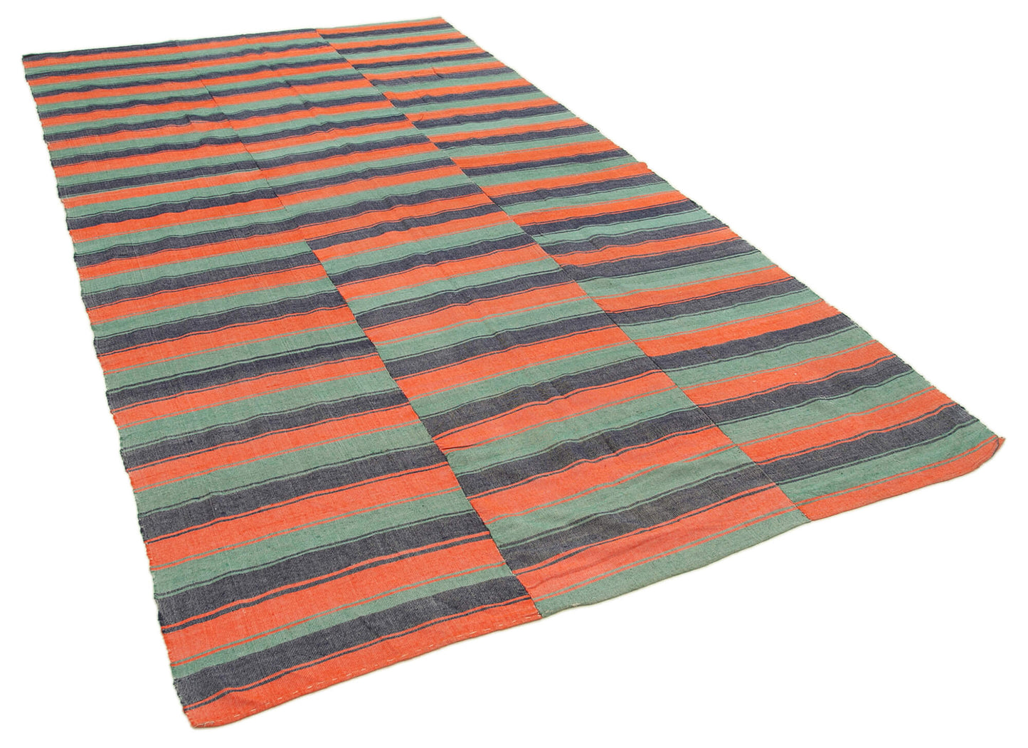 6x11 Orange Vintage Kilim Rug - 28538