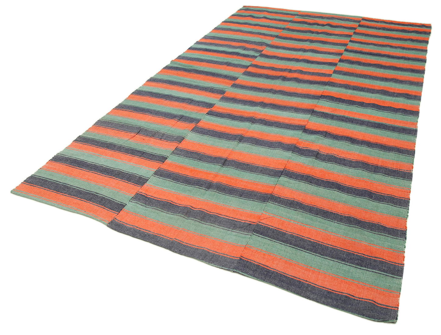 6x11 Orange Vintage Kilim Rug - 28538