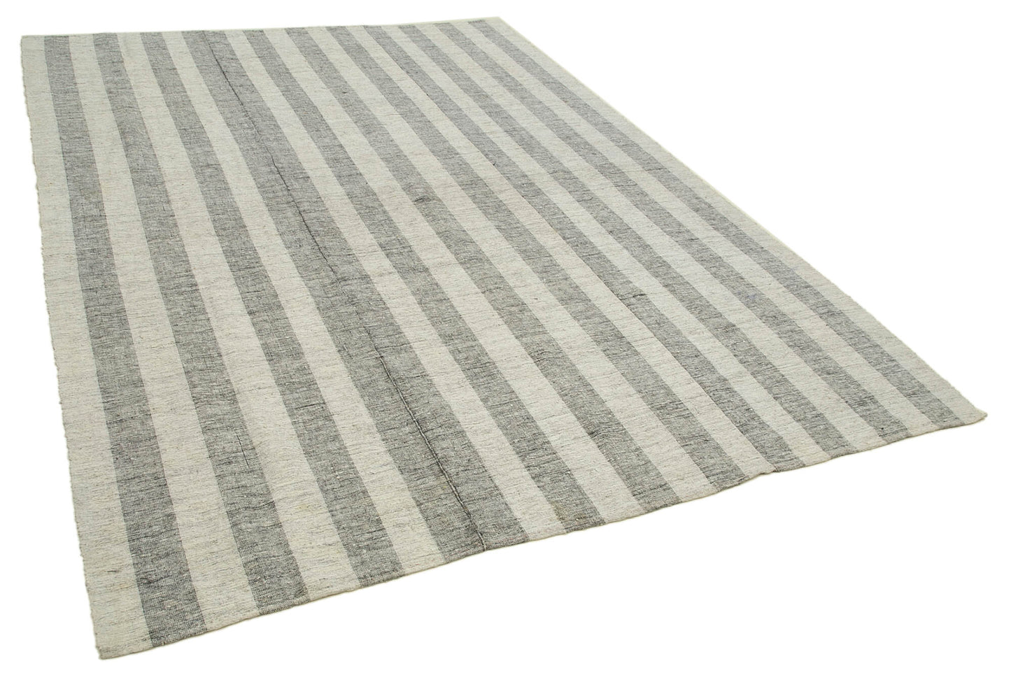 7x10 Beige Vintage Kilim Rug - 28588