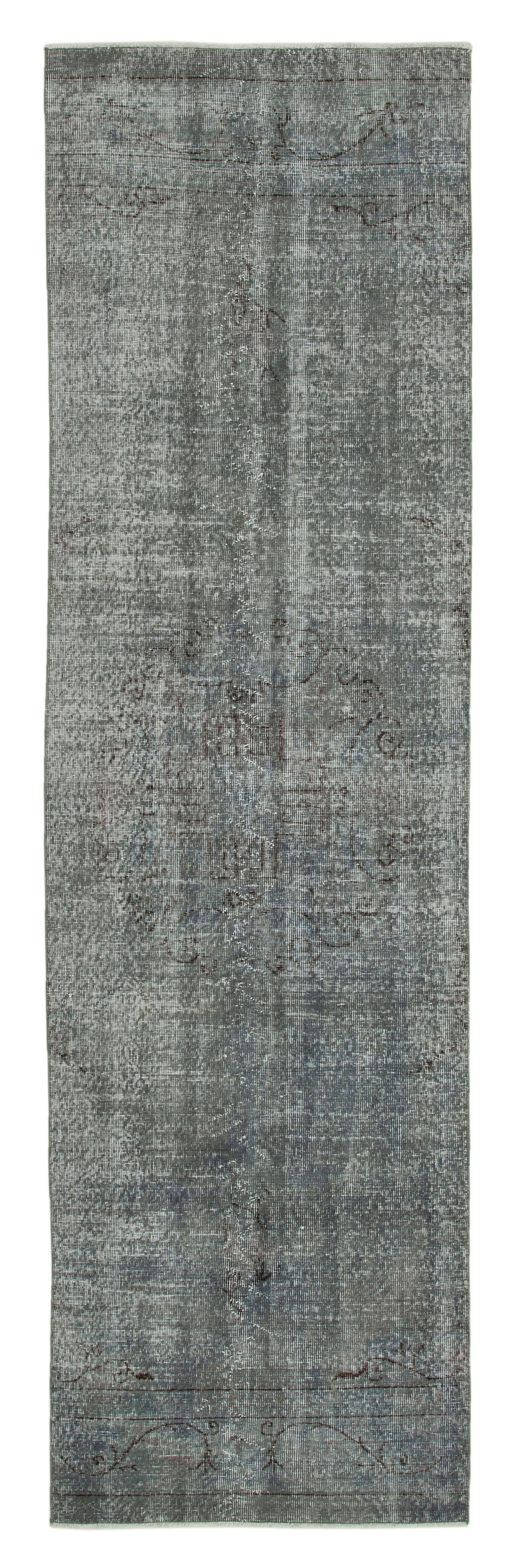 3x10 Grey Overdyed Runner Rug - 28655