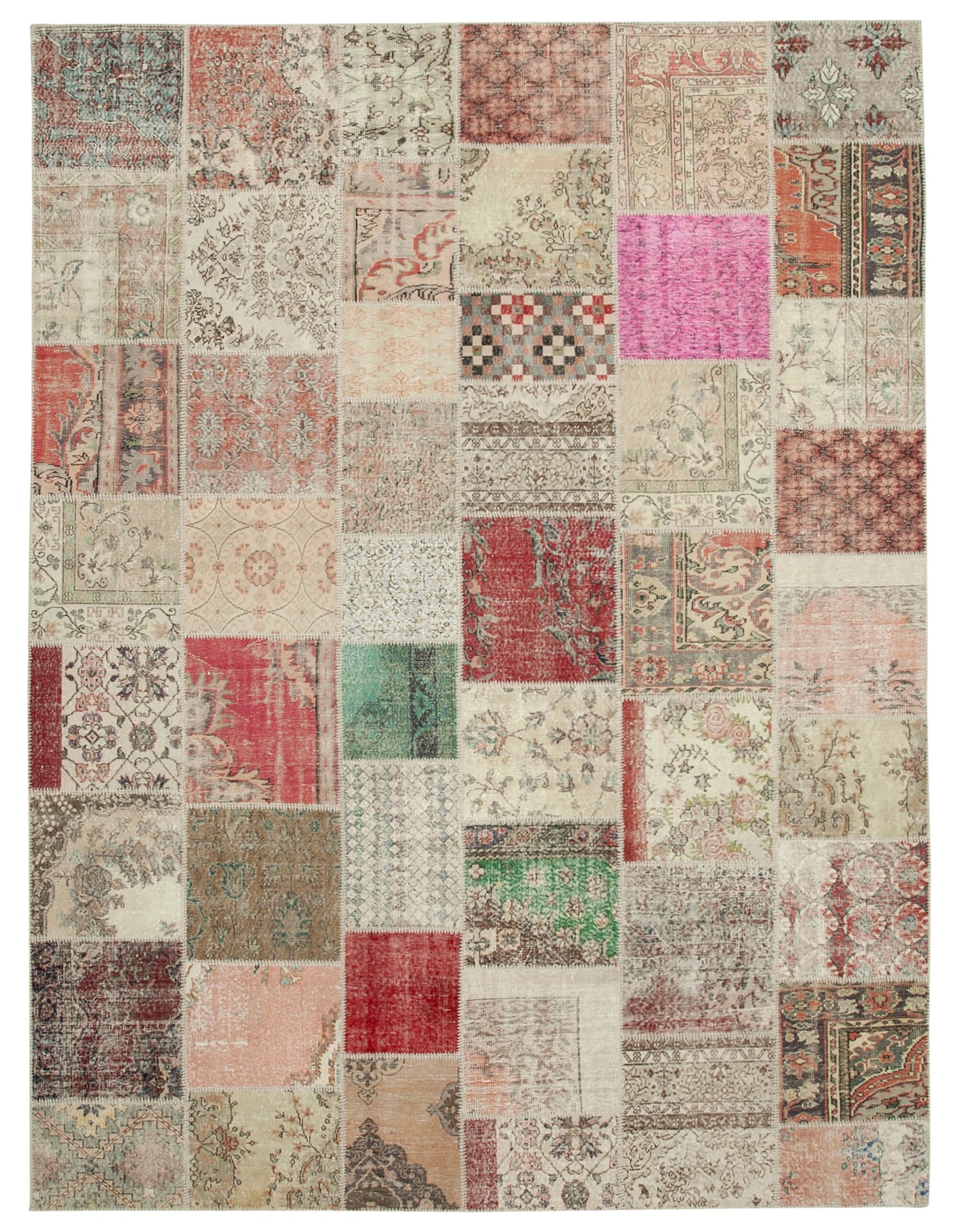 10x13 Beige Patchwork Rug - 28775