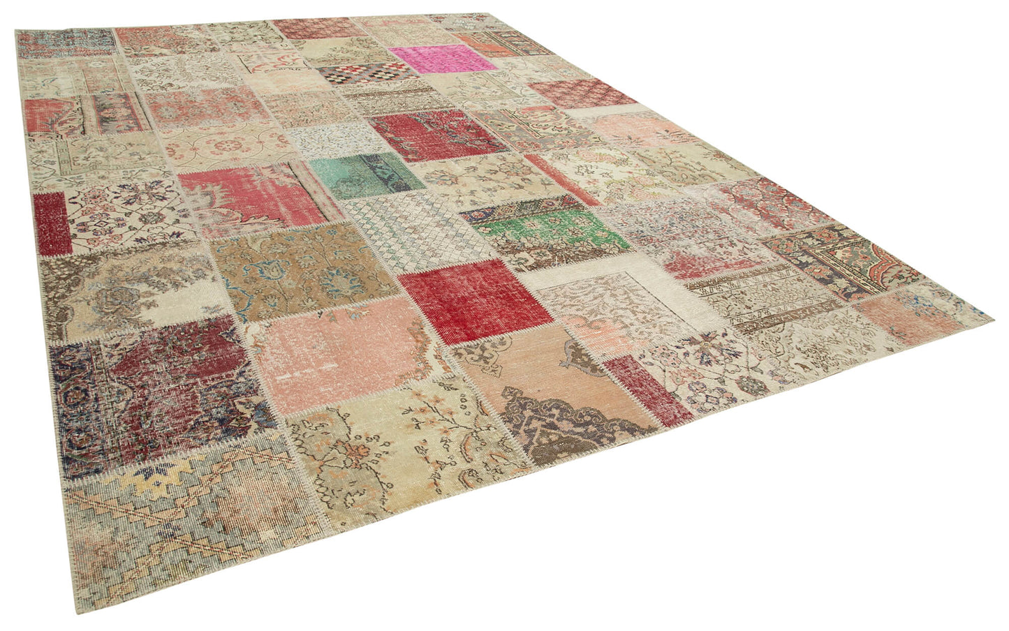 10x13 Beige Patchwork Rug - 28775