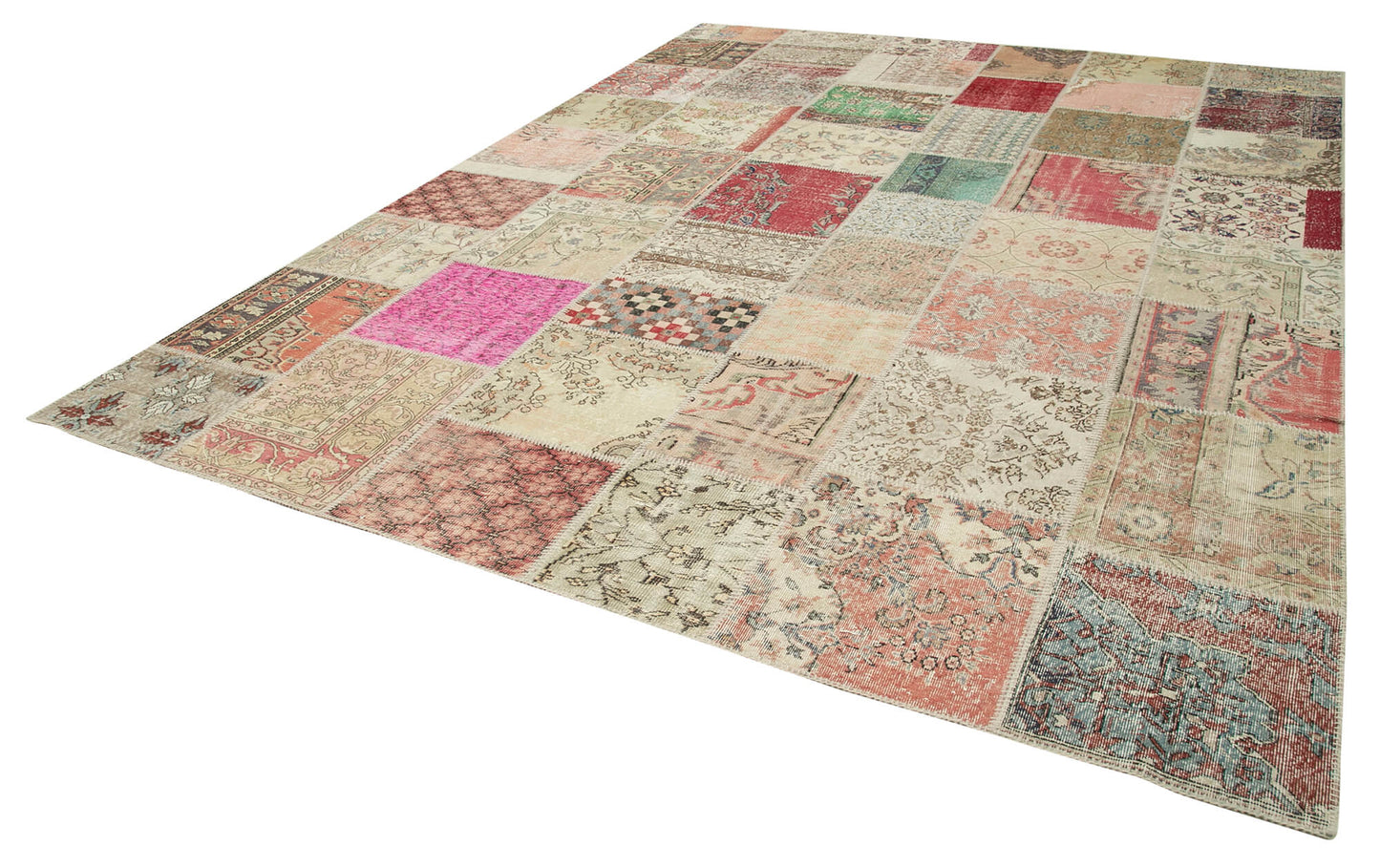 10x13 Beige Patchwork Rug - 28775