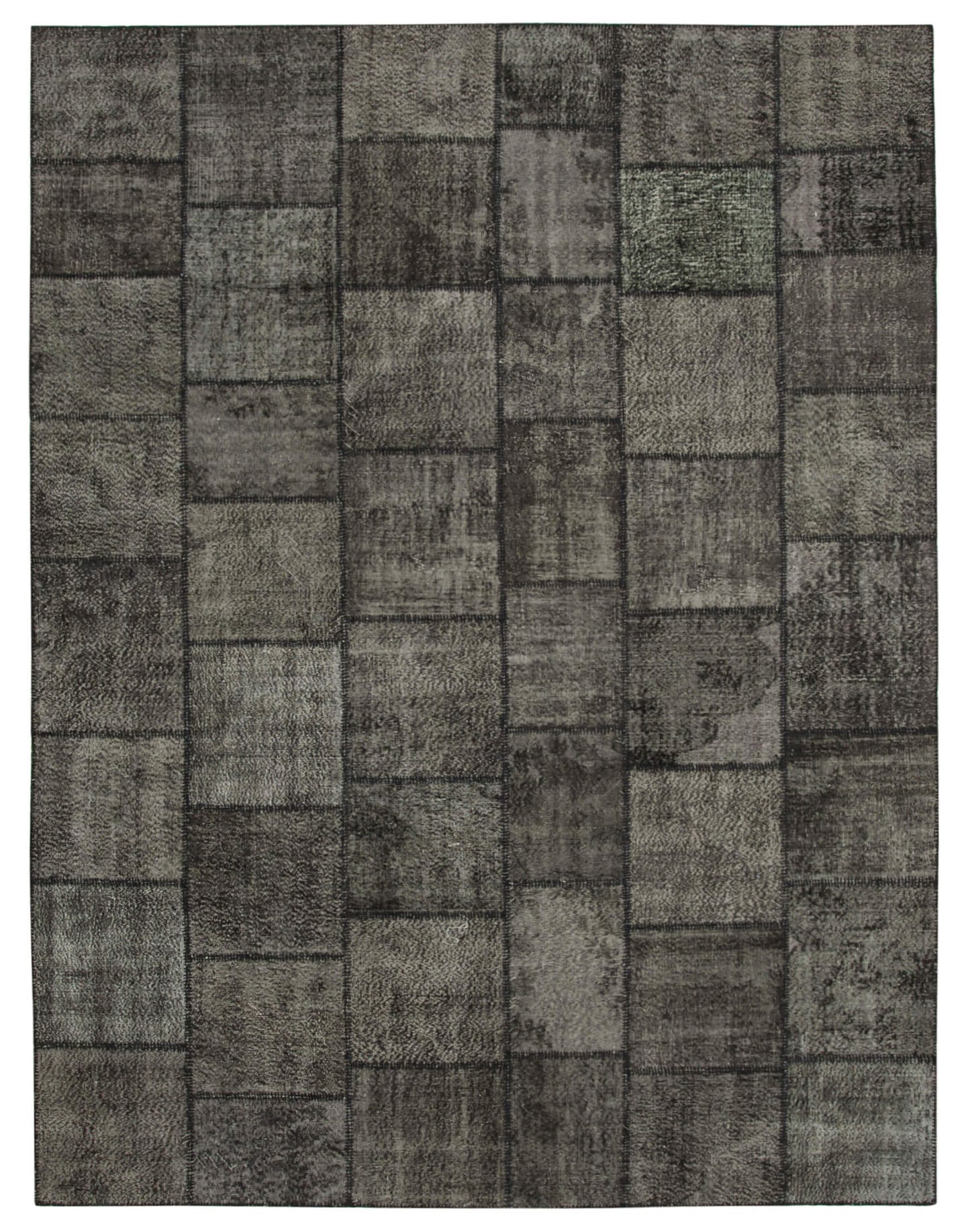 10x13 Black Patchwork Rug - 28786