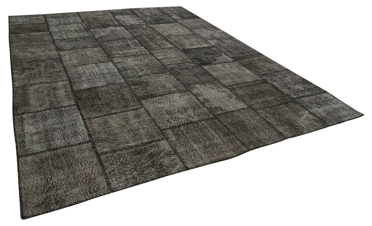 10x13 Black Patchwork Rug - 28786