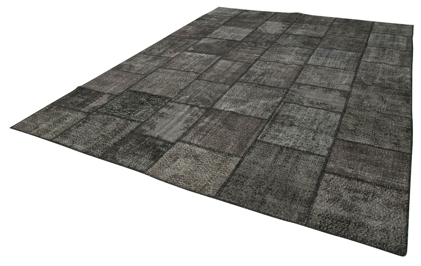 10x13 Black Patchwork Rug - 28786