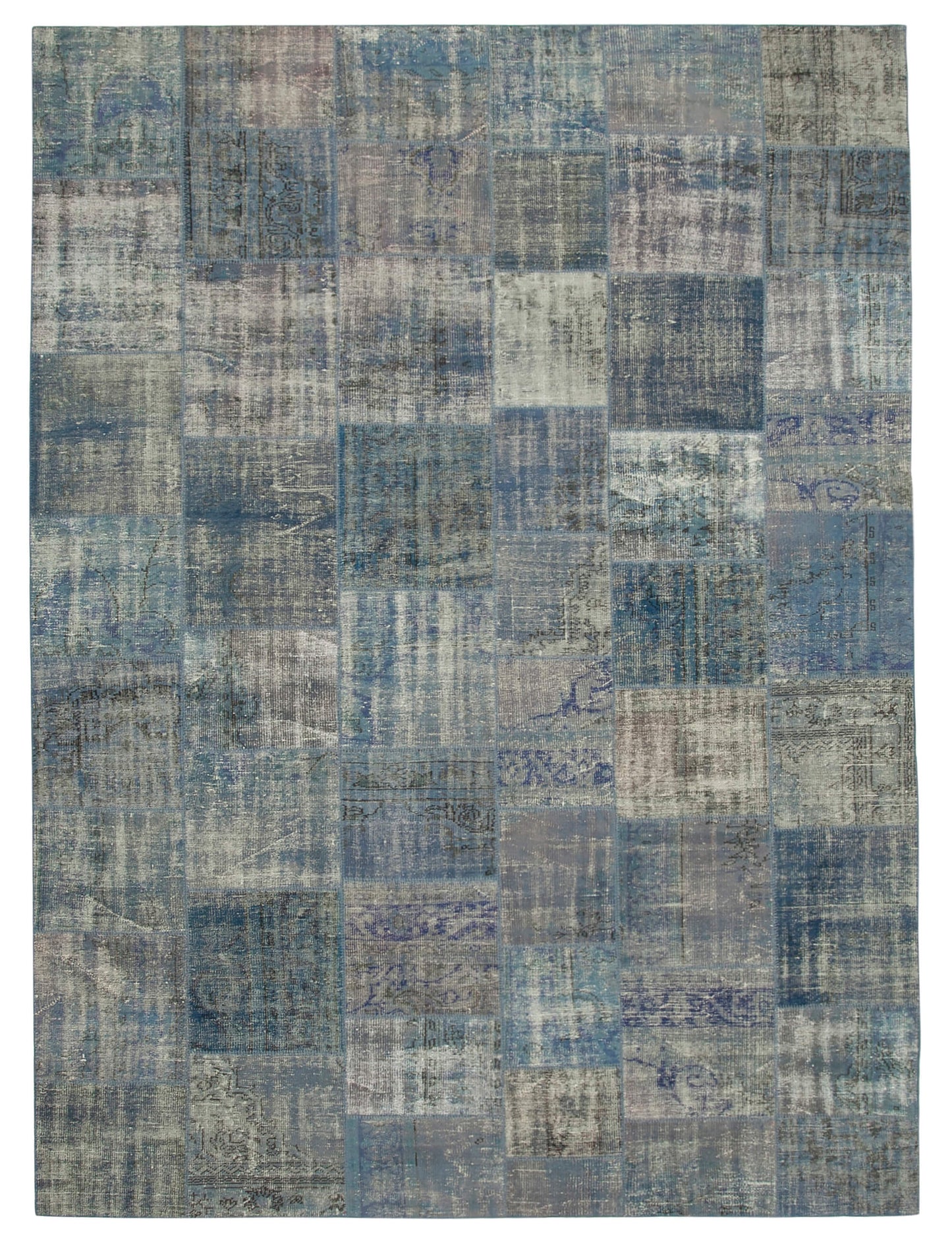 10x13 Blue Patchwork Rug - 28846