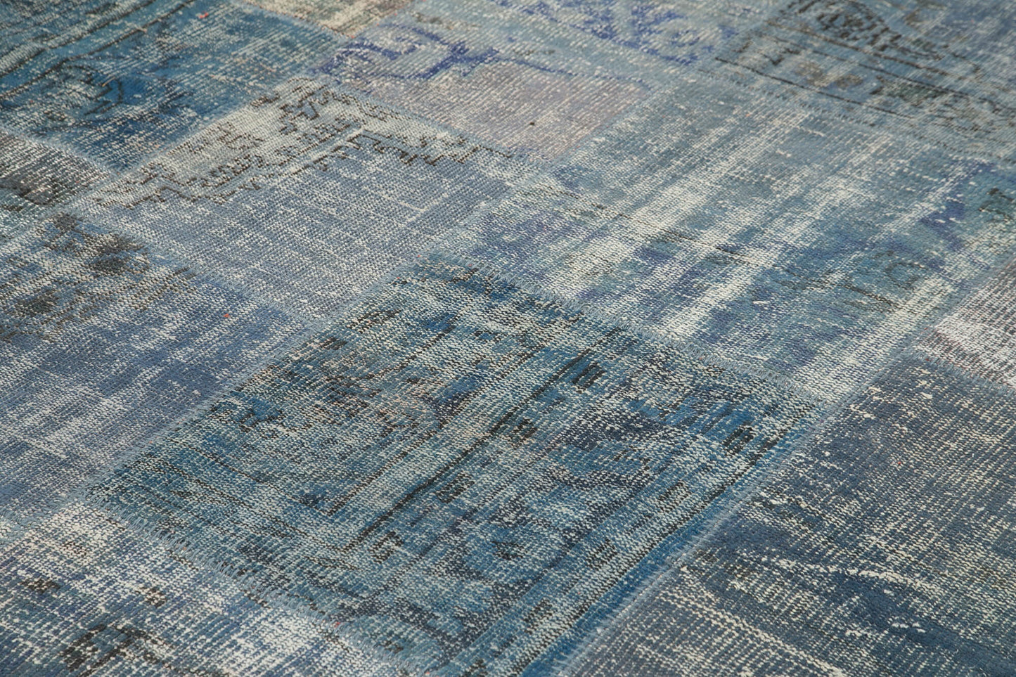 10x13 Blue Patchwork Rug - 28846