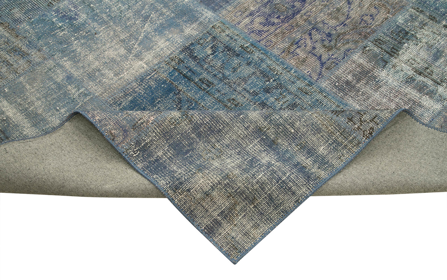 10x13 Blue Patchwork Rug - 28846