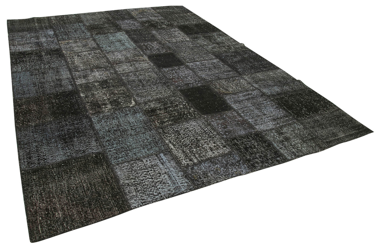 8x12 Black Patchwork Rug- 28857