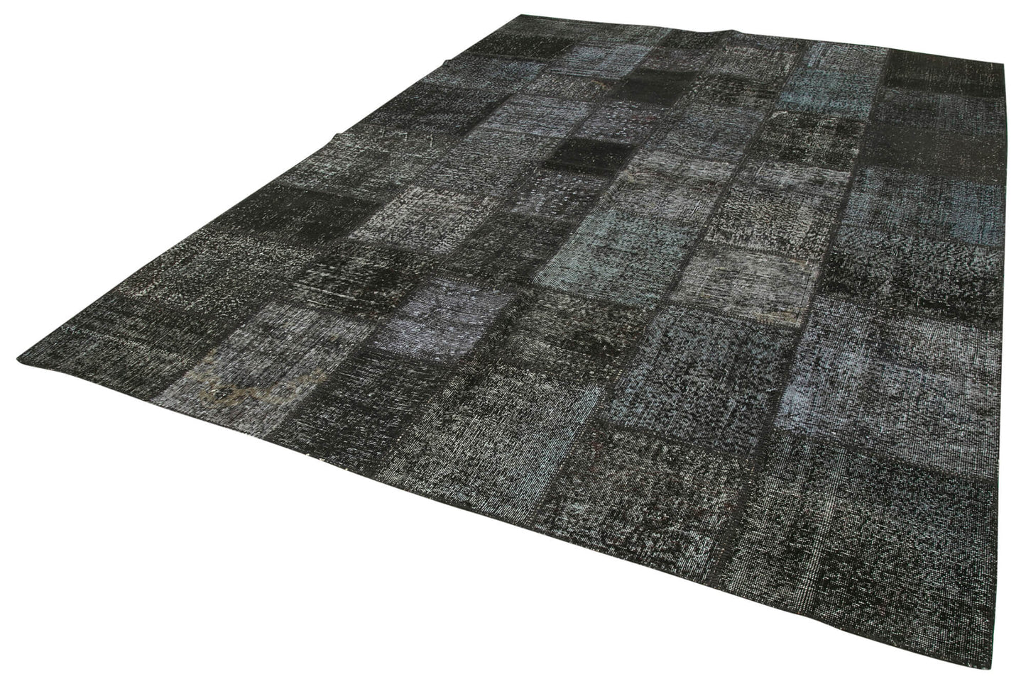 8x12 Black Patchwork Rug- 28857