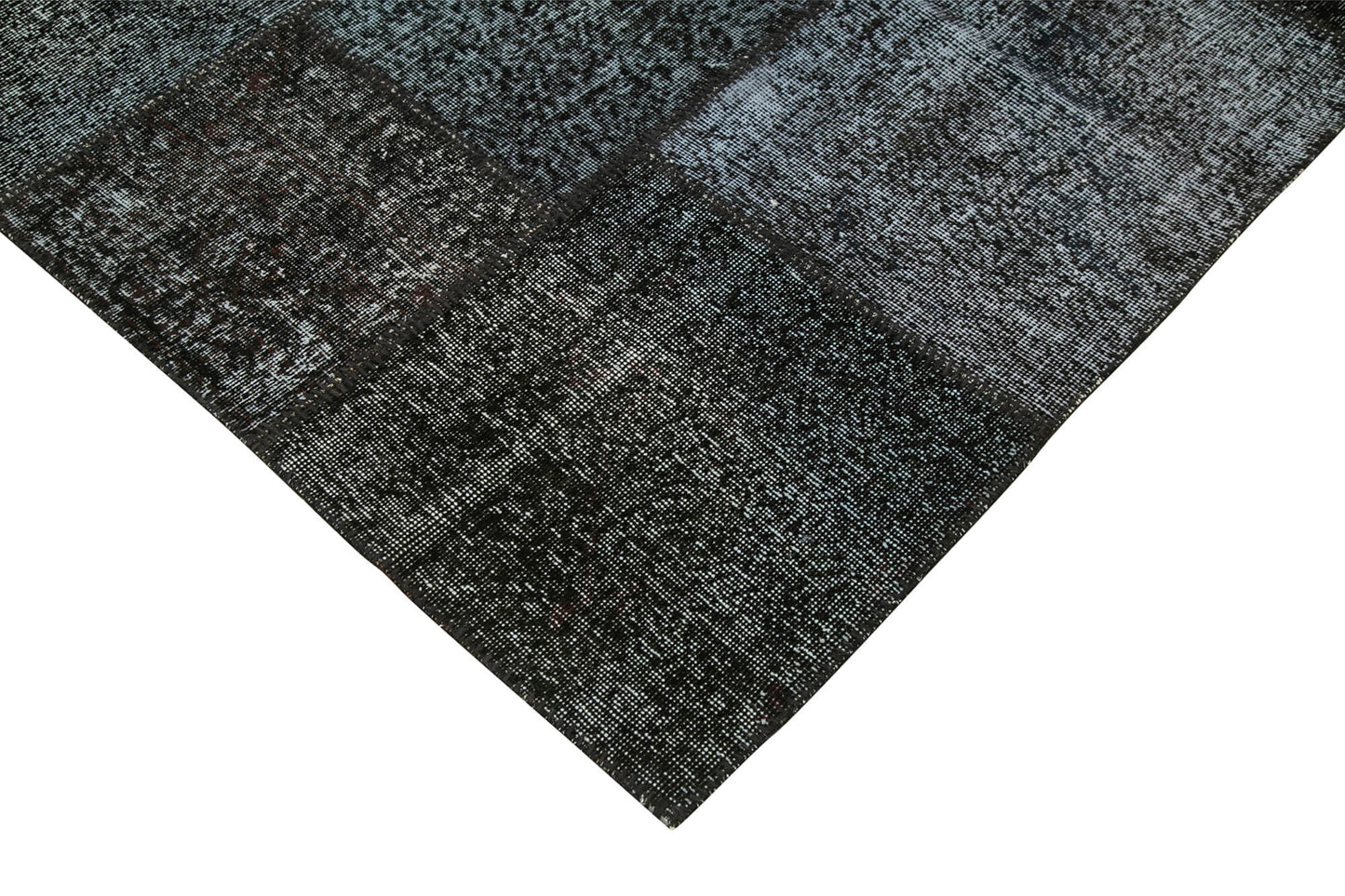 8x12 Black Patchwork Rug- 28857