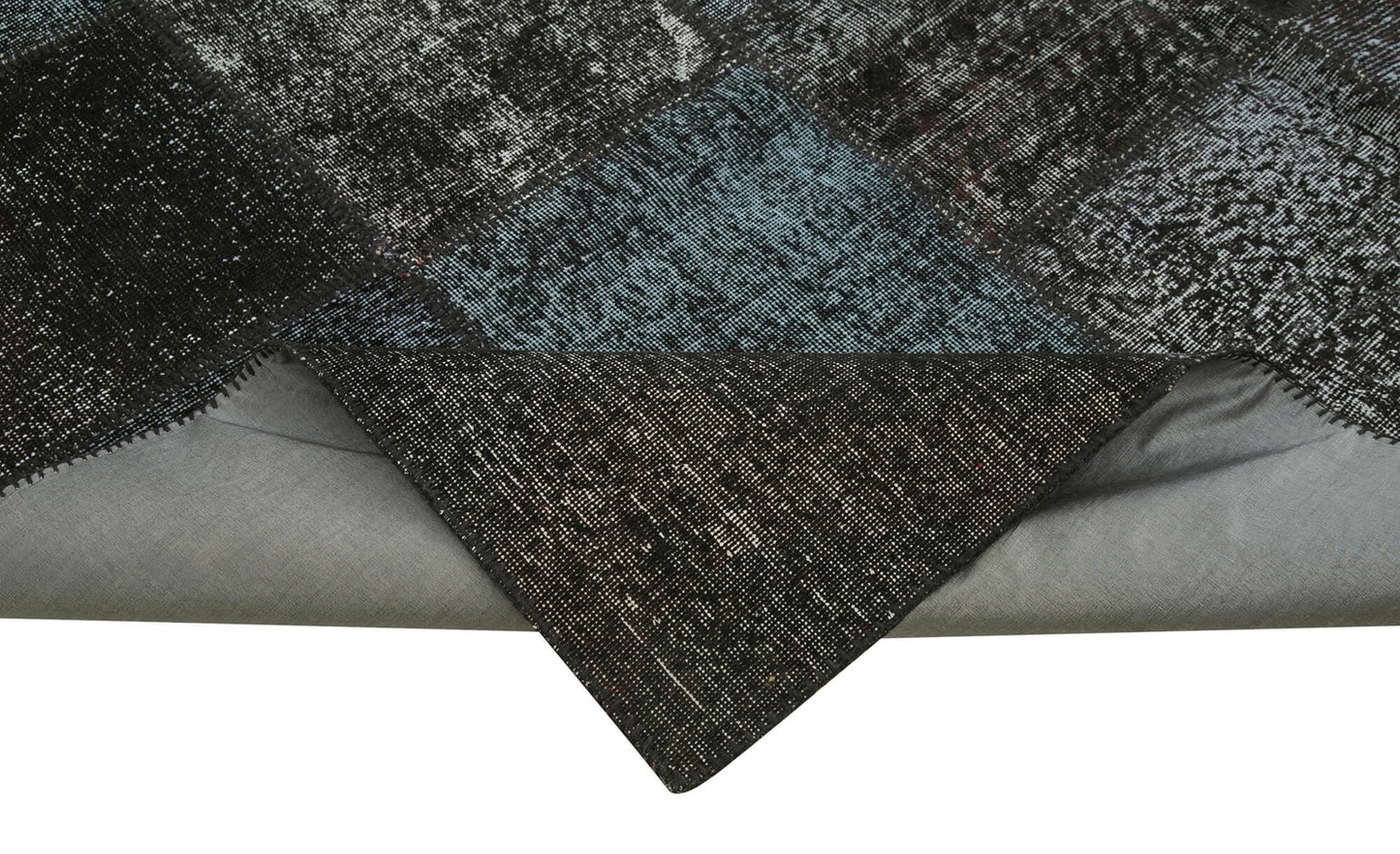 8x12 Black Patchwork Rug- 28857