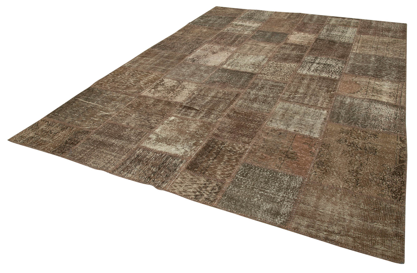 8x11 Brown Patchwork Rug- 28858