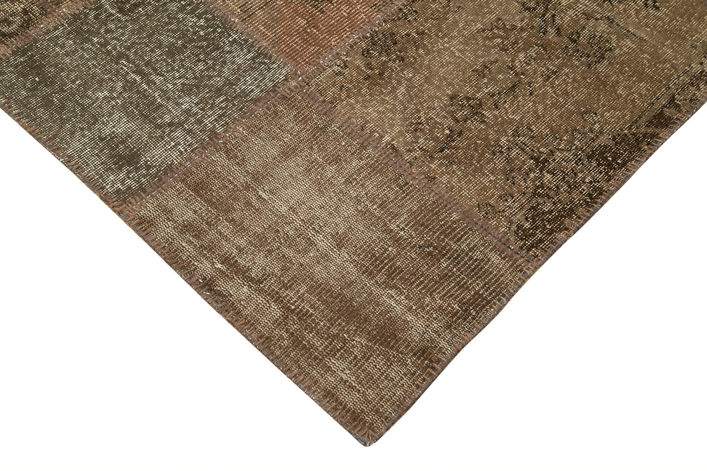 8x11 Brown Patchwork Rug- 28858