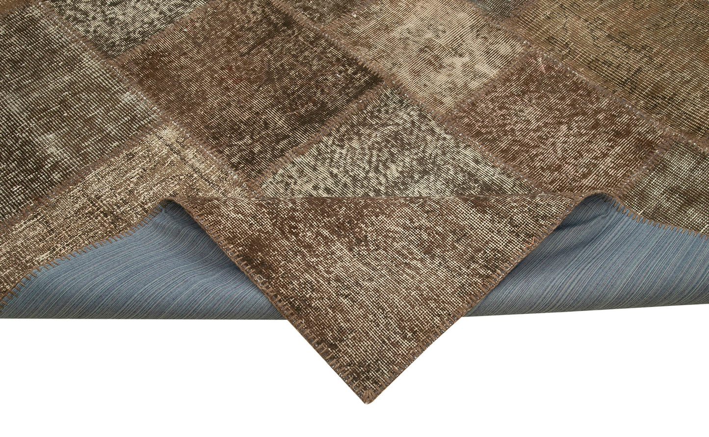 8x11 Brown Patchwork Rug- 28858