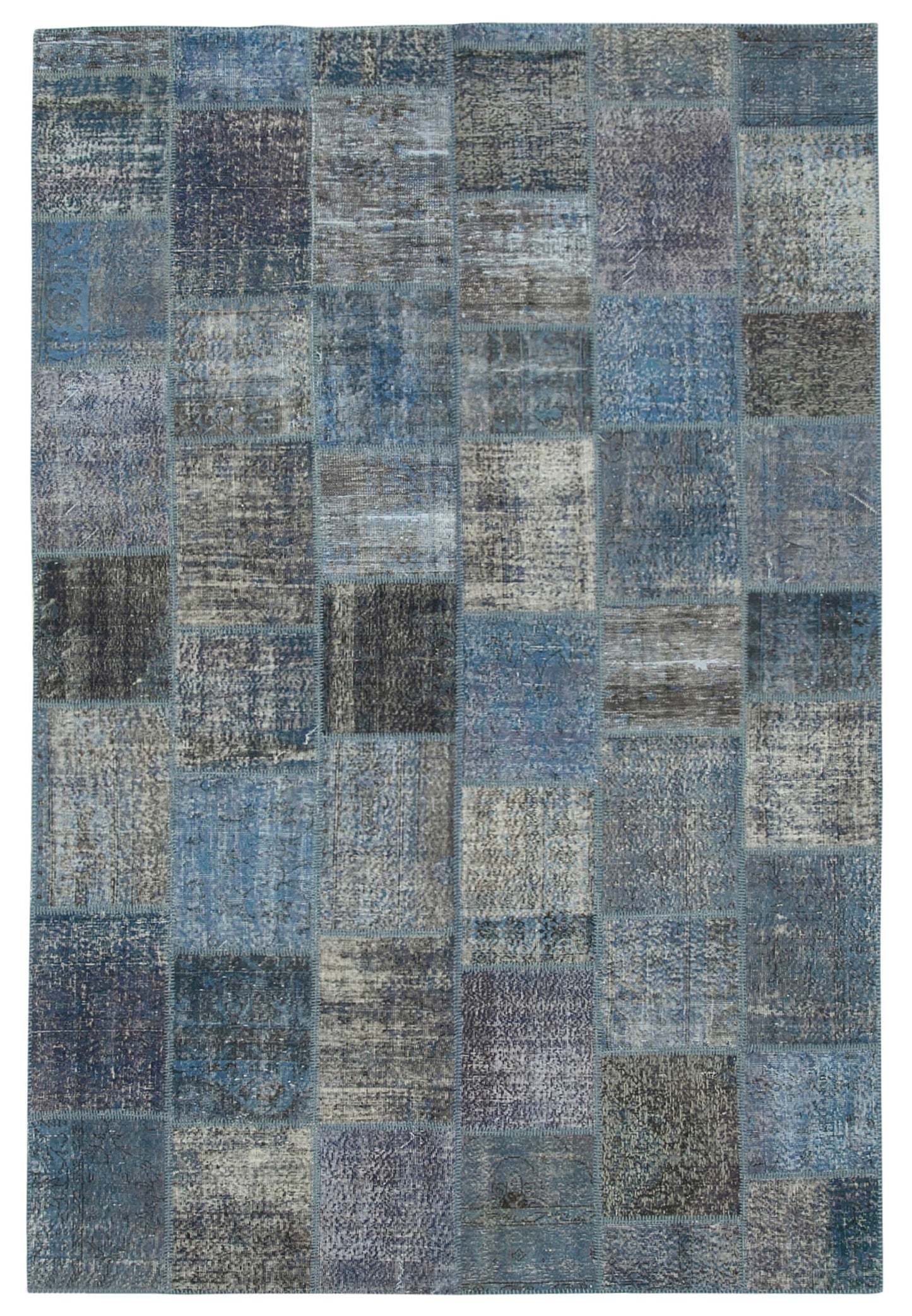 8x12 Blue Patchwork Rug- 28864