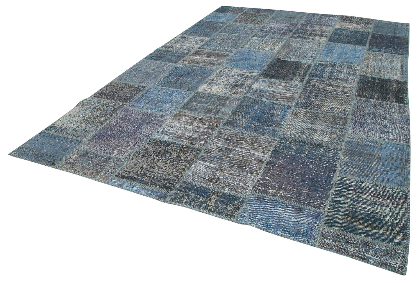 8x12 Blue Patchwork Rug- 28864