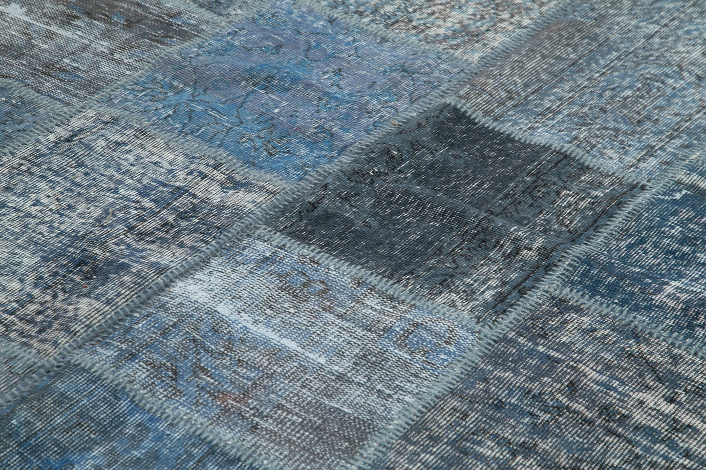 8x12 Blue Patchwork Rug- 28864