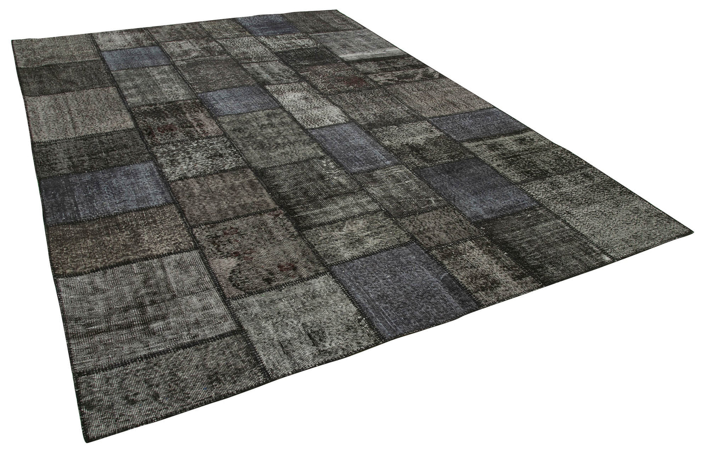 8x12 Black Patchwork Rug- 28871