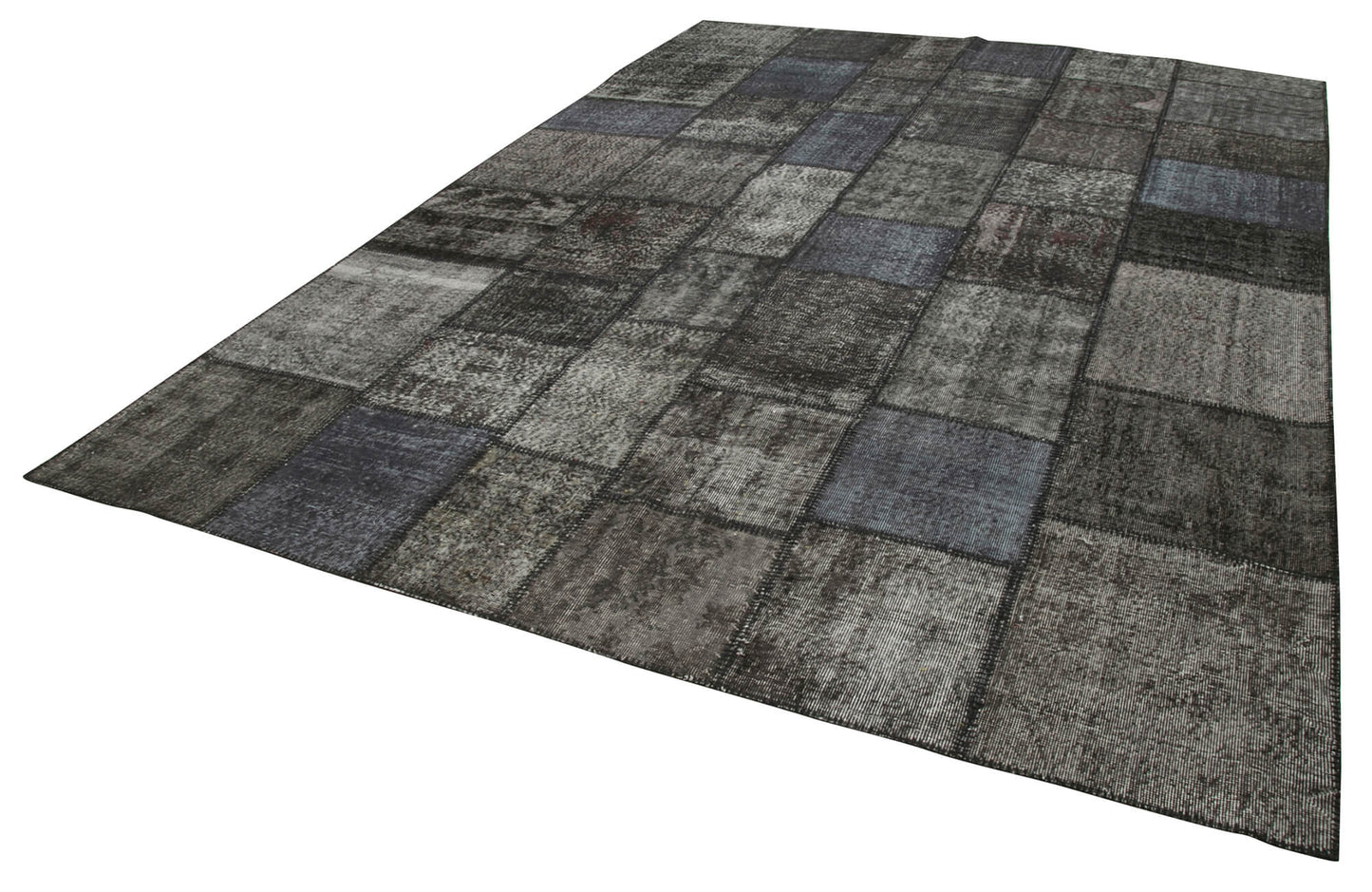 8x12 Black Patchwork Rug- 28871