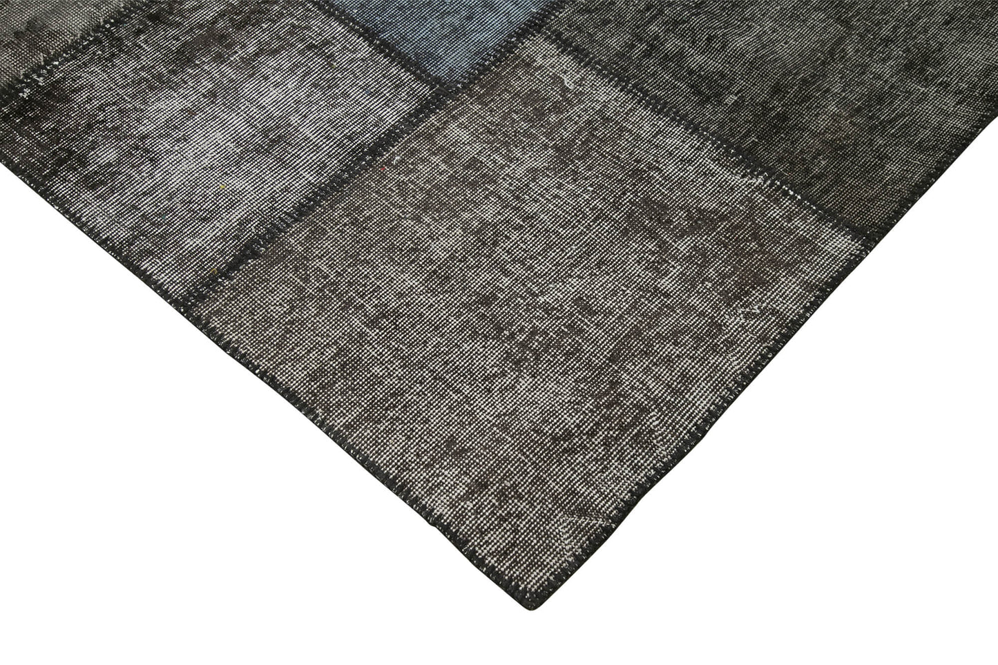 8x12 Black Patchwork Rug- 28871