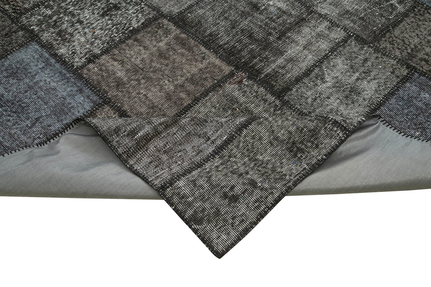 8x12 Black Patchwork Rug- 28871