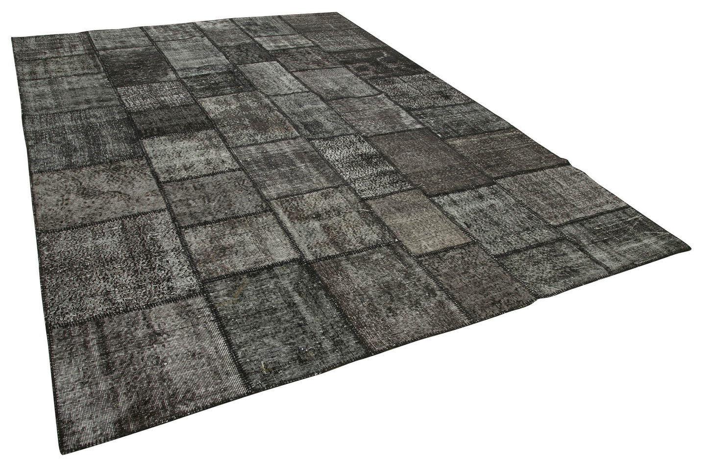 8x12 Black Patchwork Rug- 28872