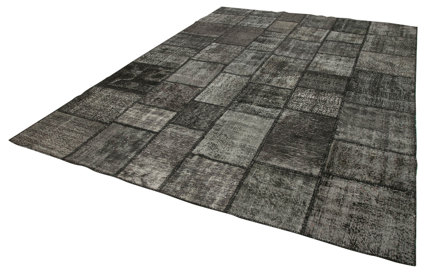 8x12 Black Patchwork Rug- 28872