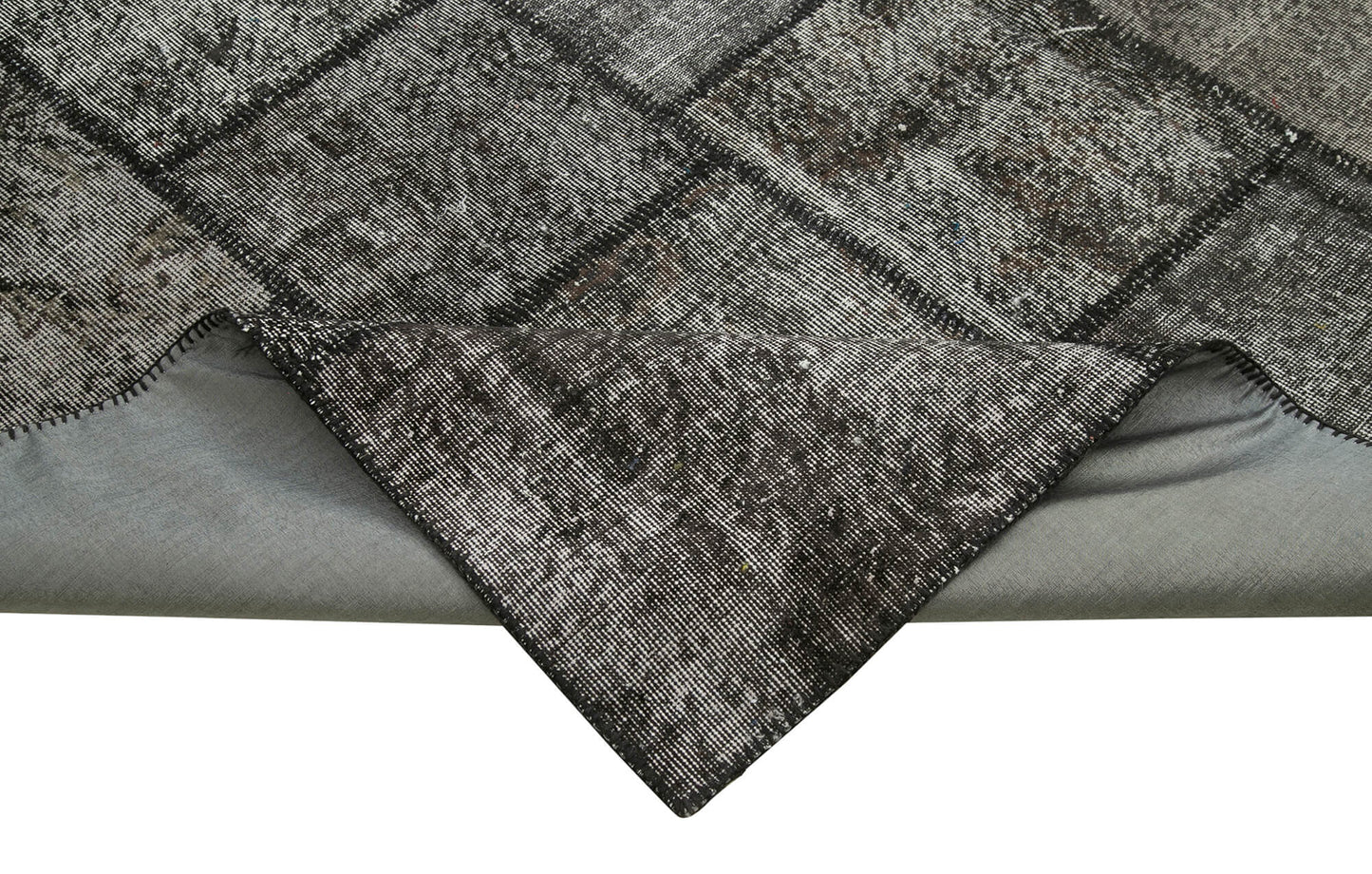 8x12 Black Patchwork Rug- 28872