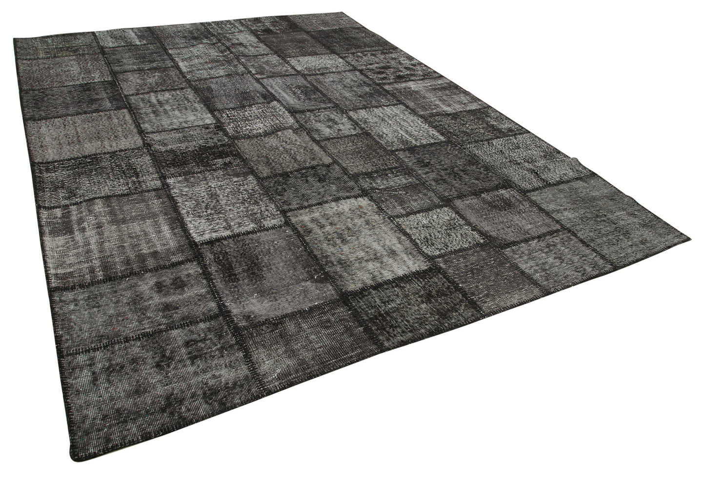 8x12 Black Patchwork Rug- 28877