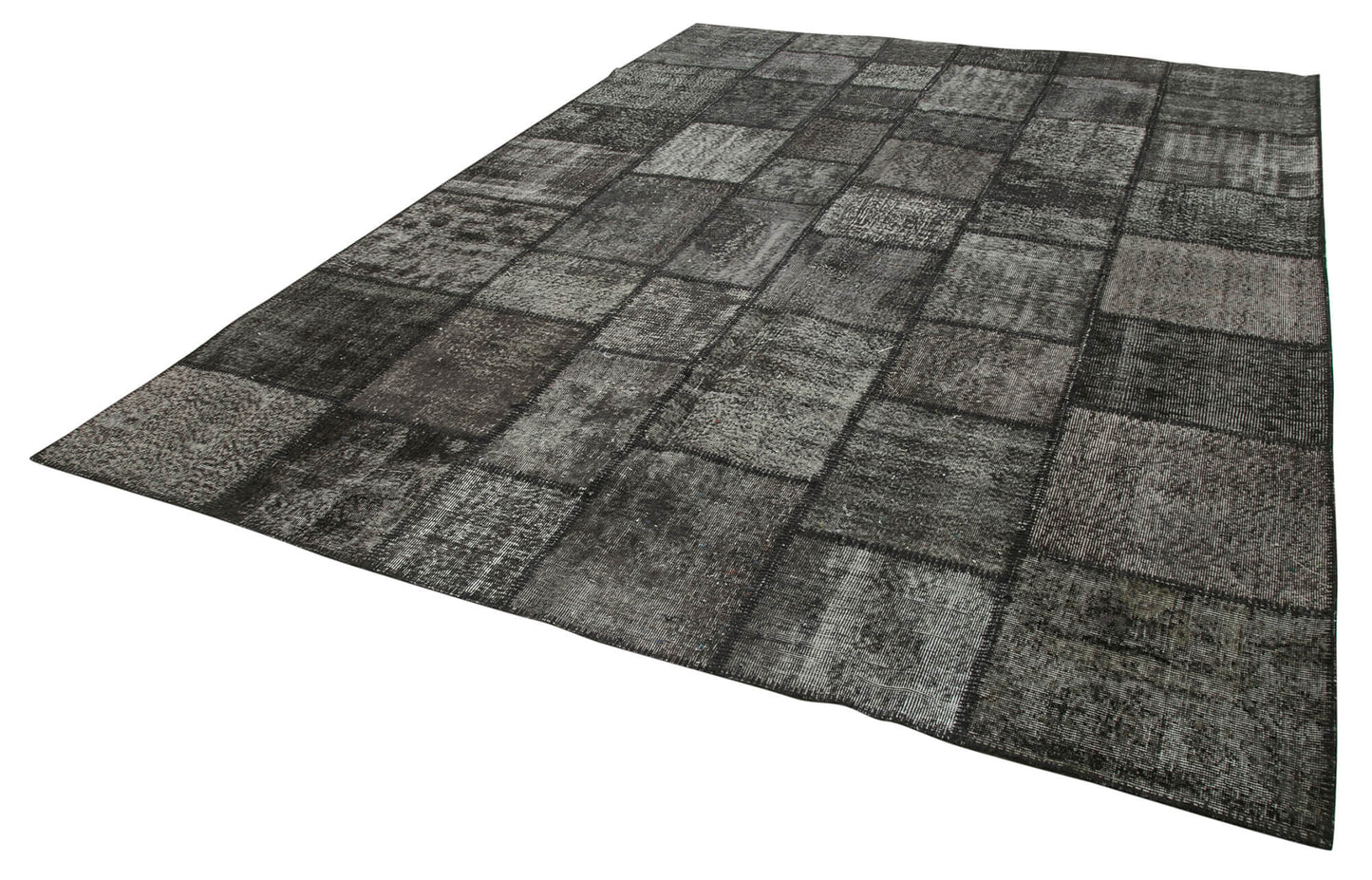 8x12 Black Patchwork Rug- 28877