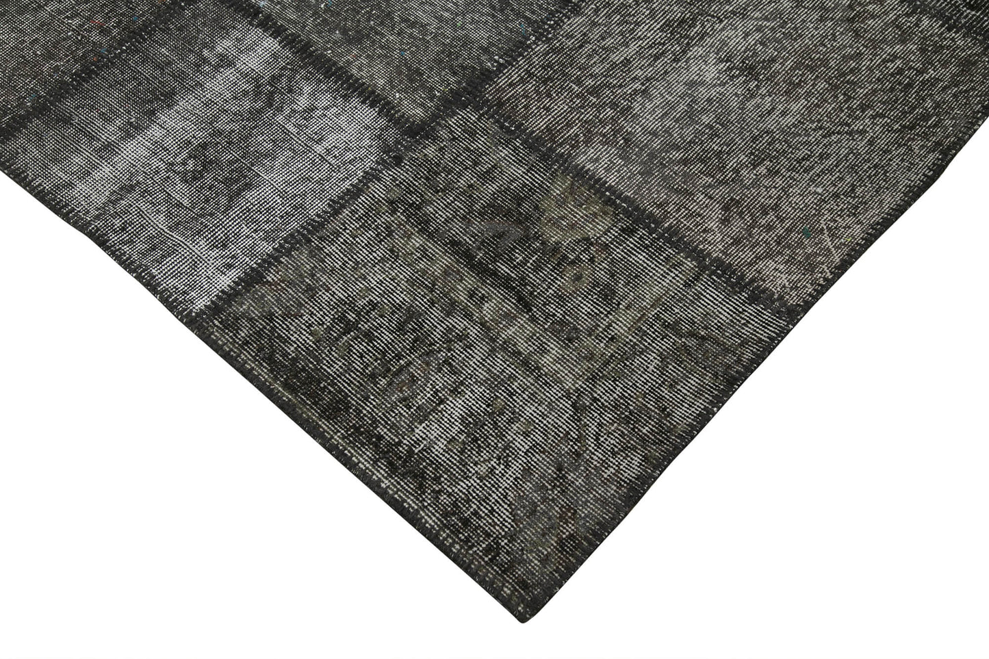 8x12 Black Patchwork Rug- 28877