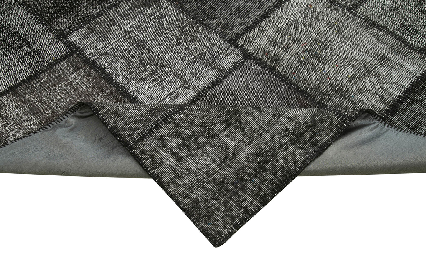 8x12 Black Patchwork Rug- 28877