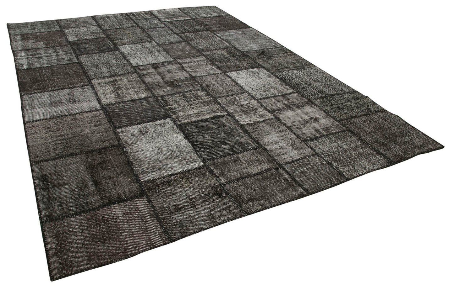 8x12 Black Patchwork Rug- 28881