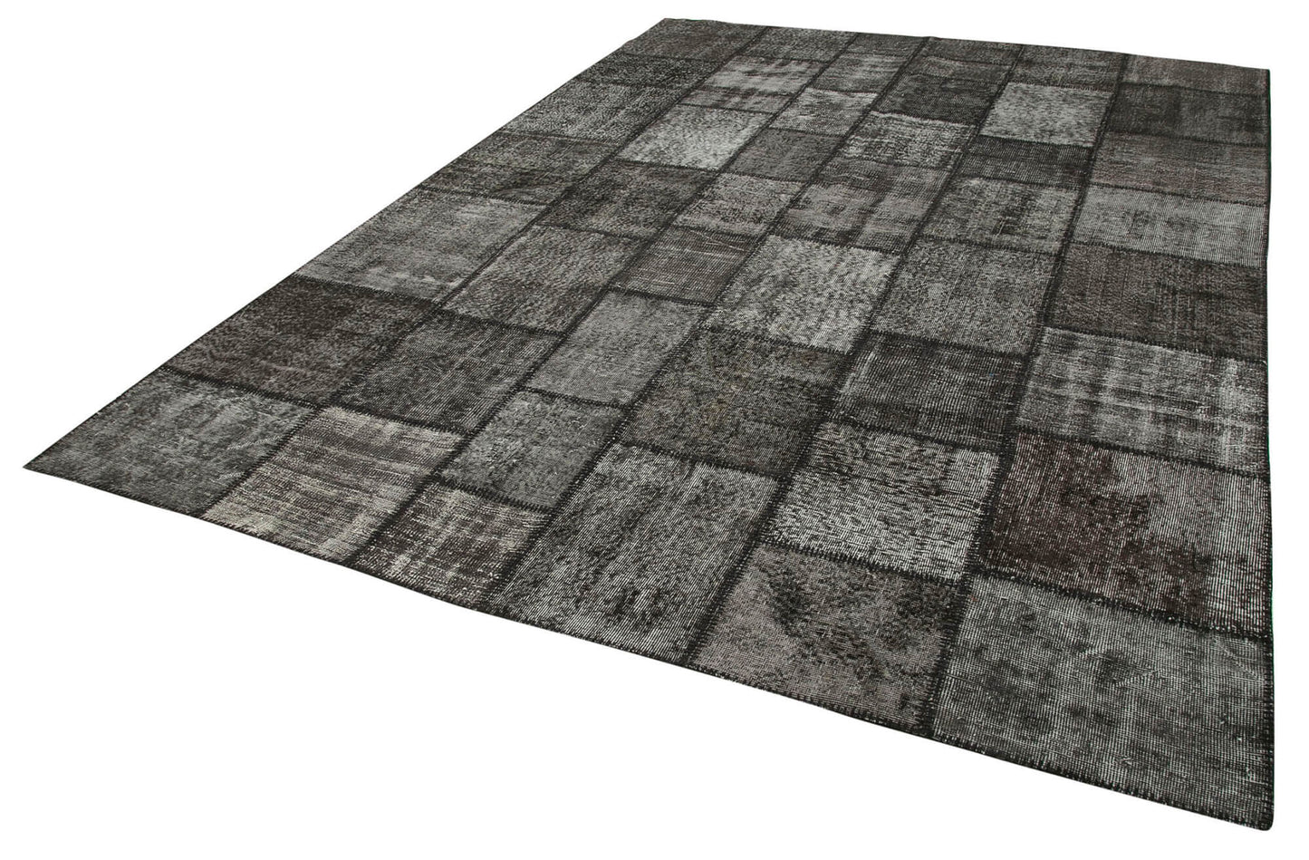 8x12 Black Patchwork Rug- 28881