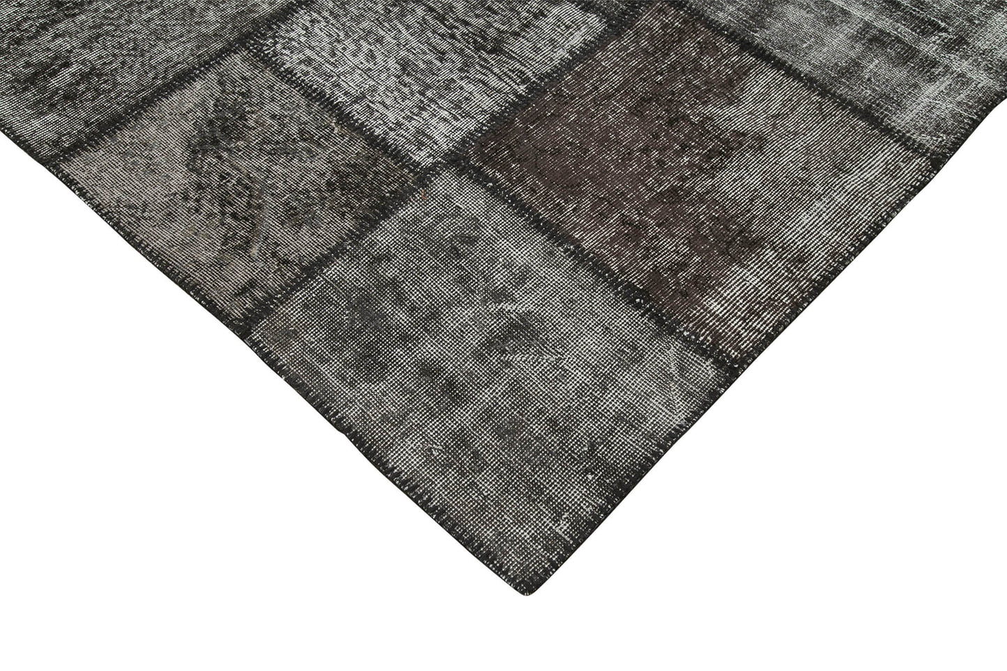 8x12 Black Patchwork Rug- 28881