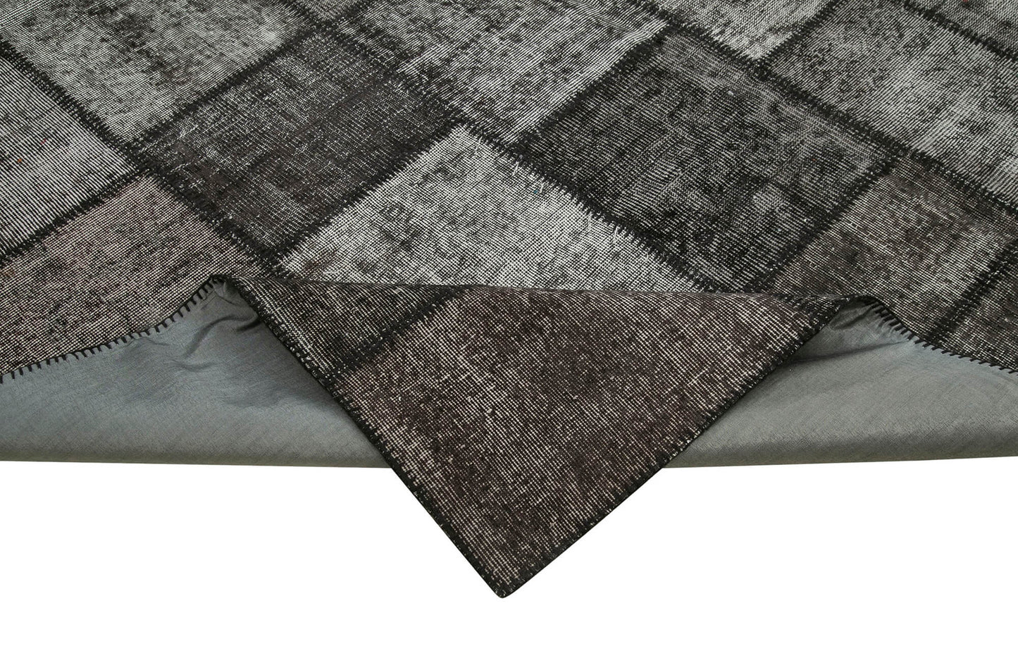 8x12 Black Patchwork Rug- 28881