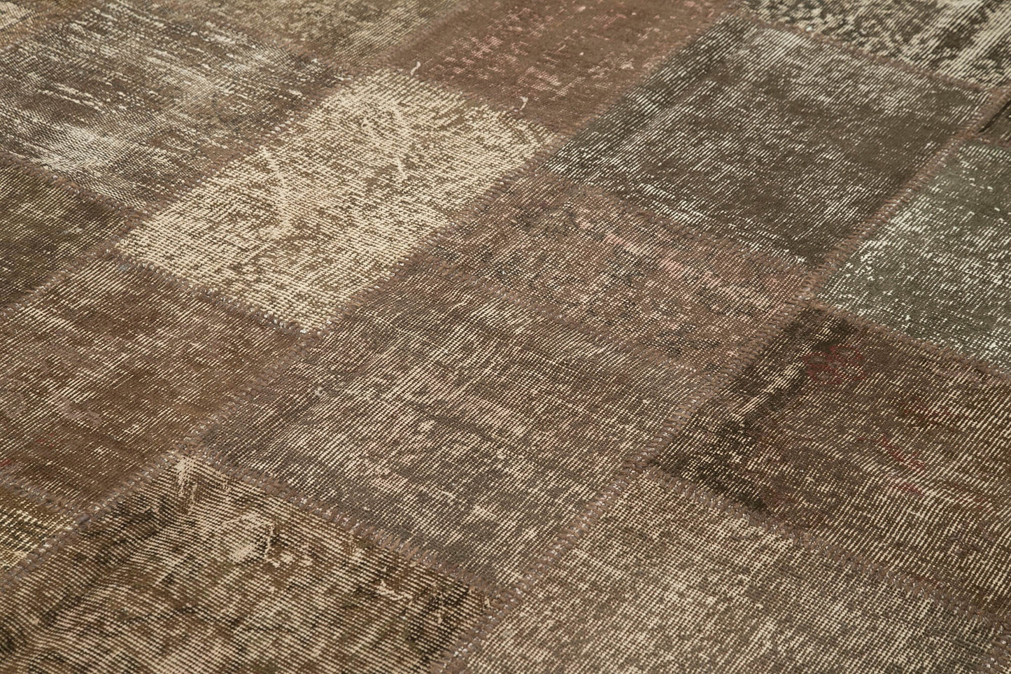 8x12 Brown Patchwork Rug- 28882