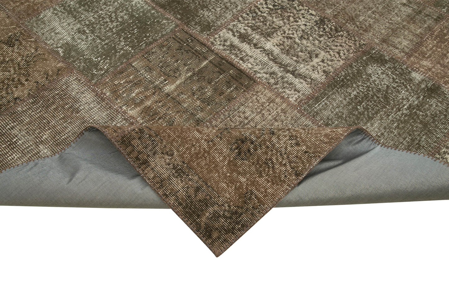 8x12 Brown Patchwork Rug- 28882