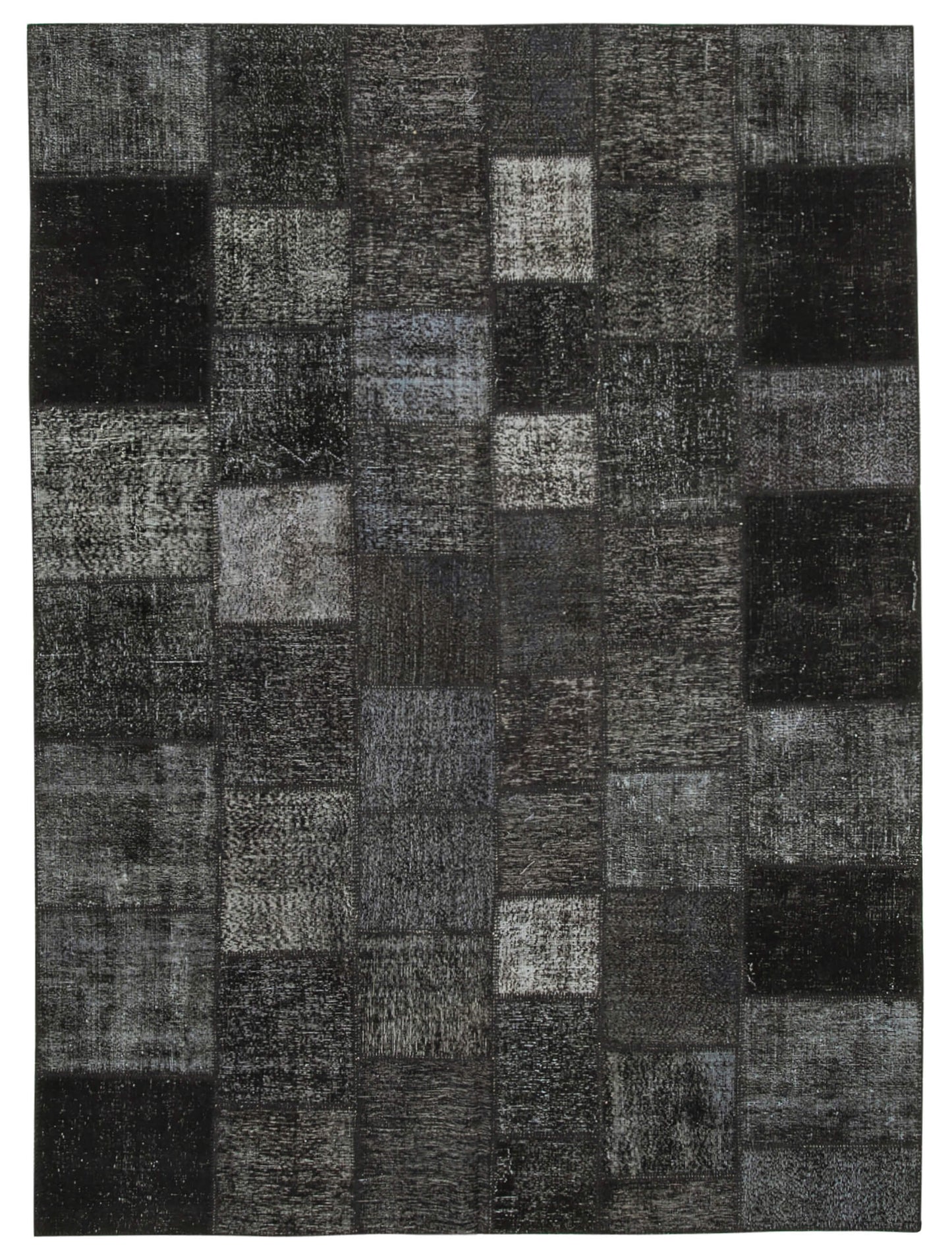 8x12 Black Patchwork Rug- 28884