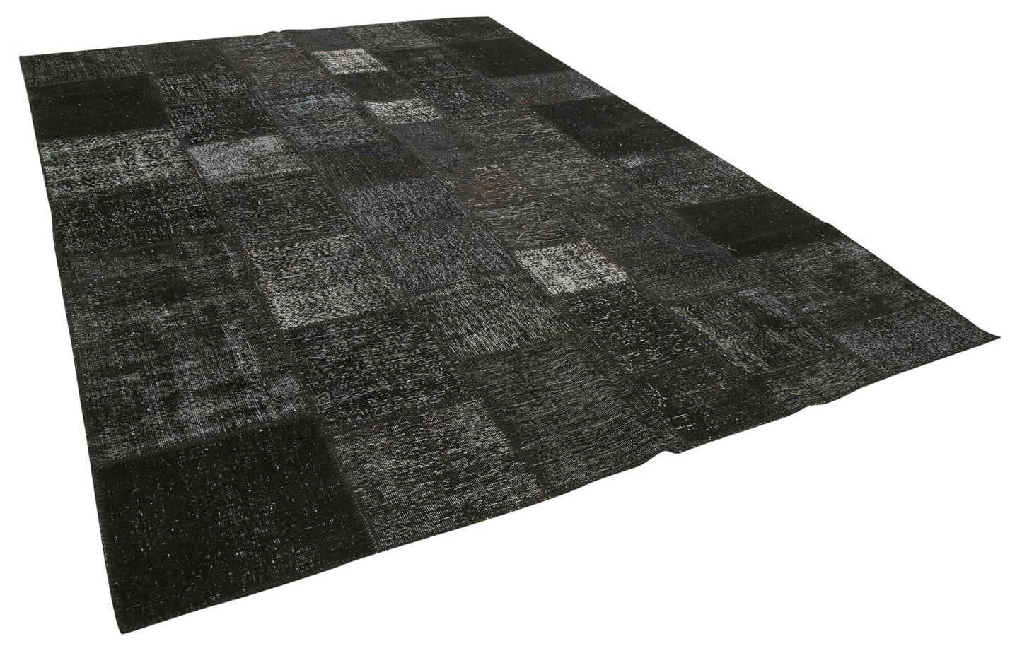 8x12 Black Patchwork Rug- 28884