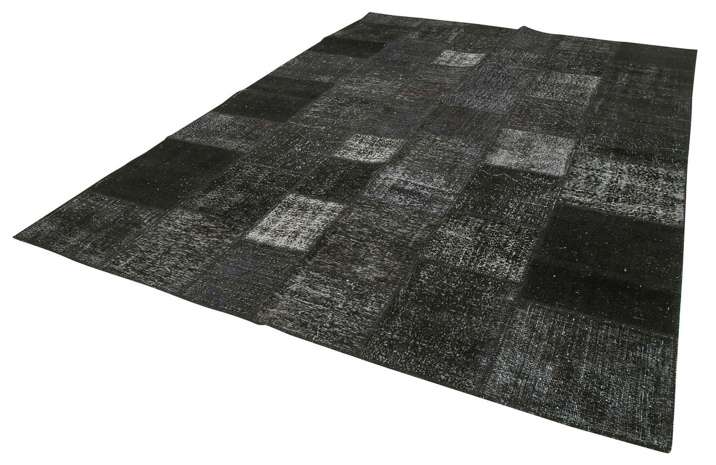 8x12 Black Patchwork Rug- 28884