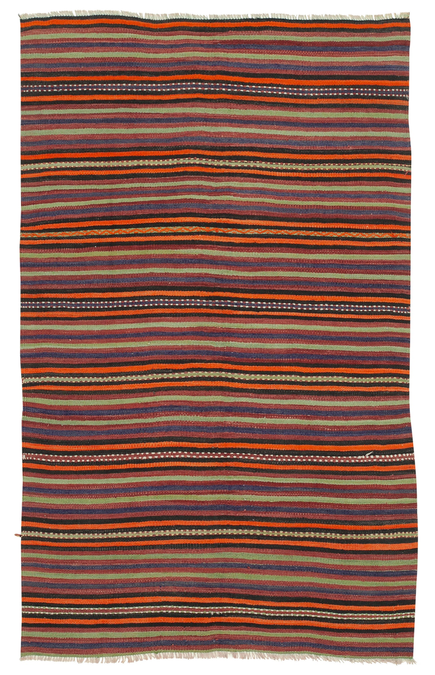 5x8 Orange Oriental Kilim Rug - 29322