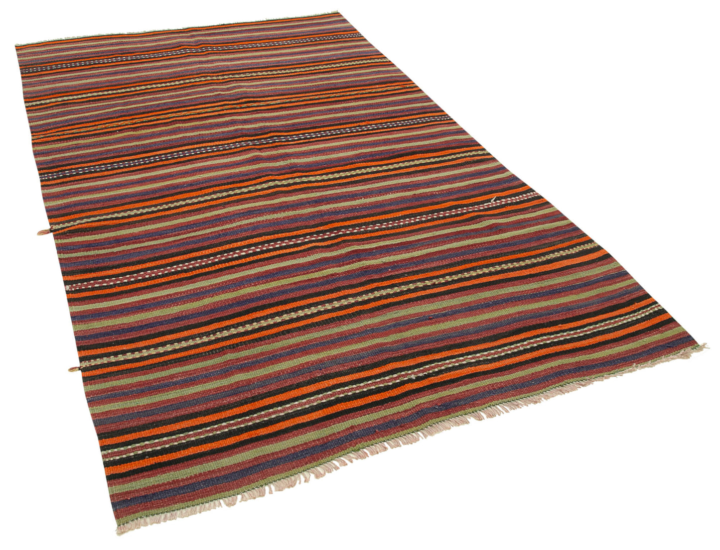 5x8 Orange Oriental Kilim Rug - 29322