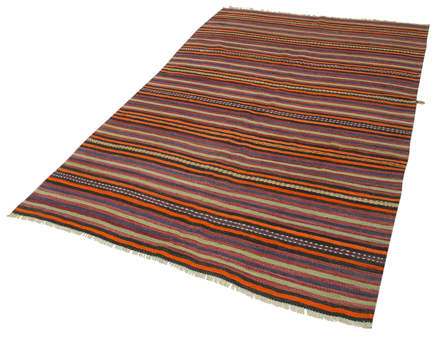 5x8 Orange Oriental Kilim Rug - 29322