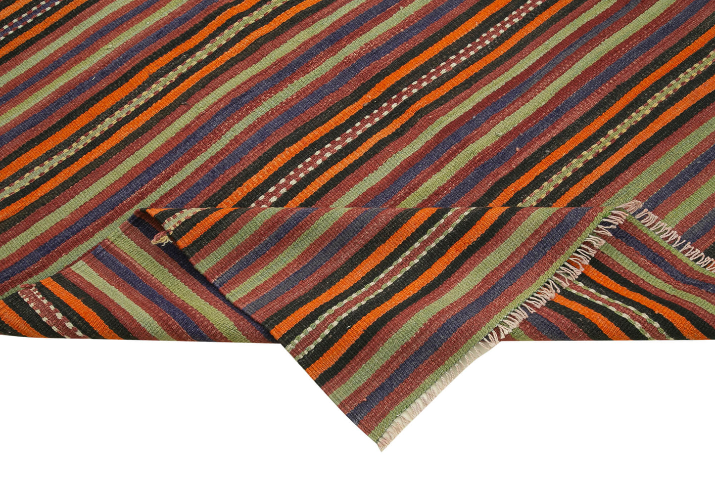 5x8 Orange Oriental Kilim Rug - 29322