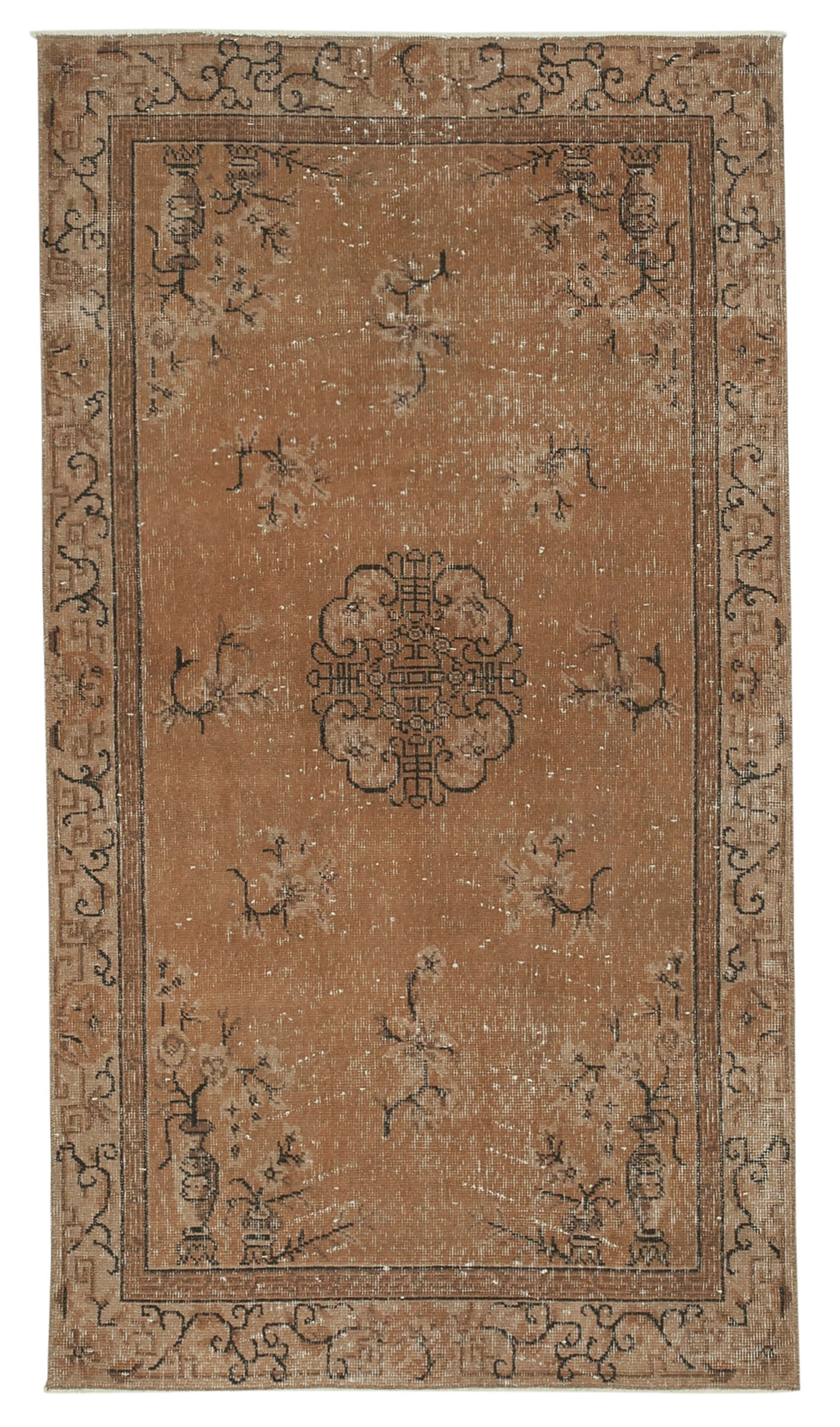 4x7 Brown Overdyed Rug - 29329