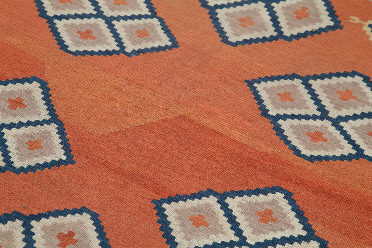 4x5 Orange Oriental Kilim Rug - 29426