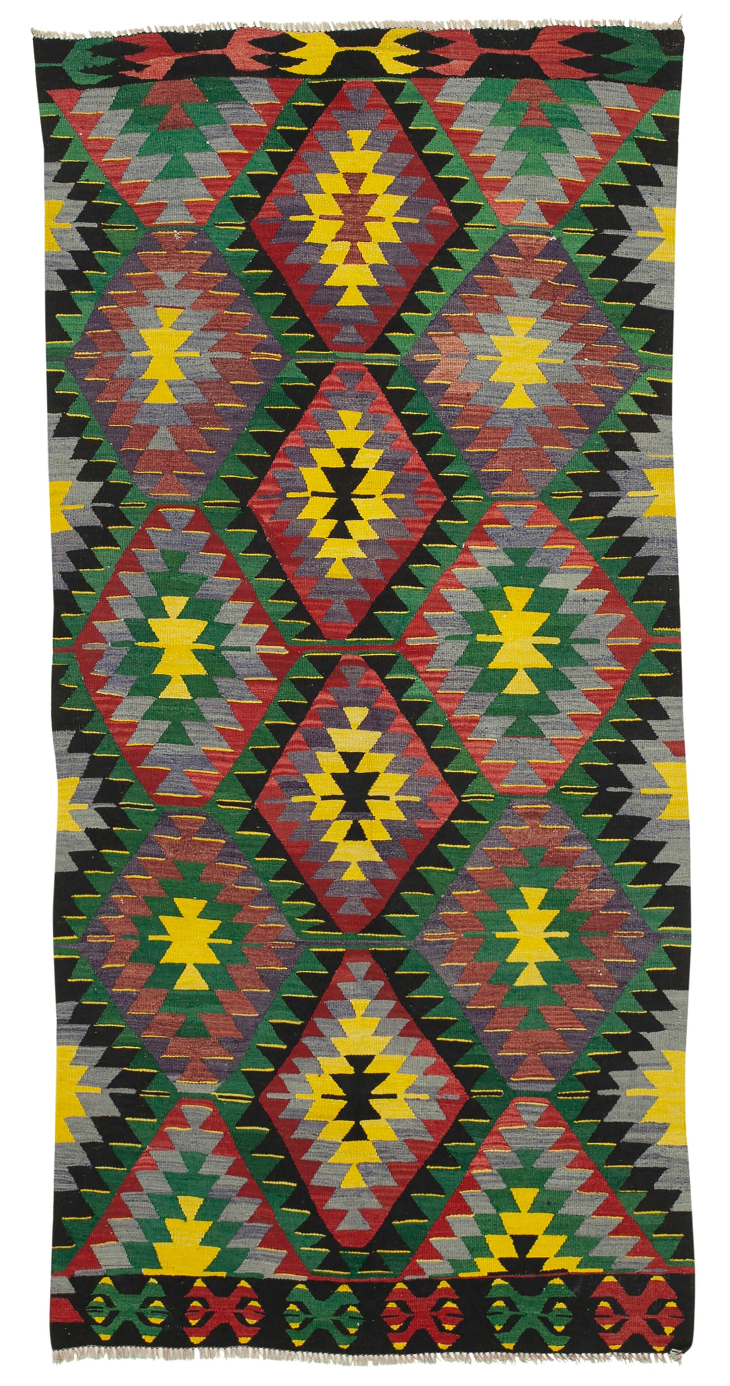 4x8 Yellow Oriental Kilim Rug - 29441